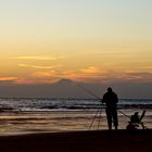 Angler im Sommenuntergang