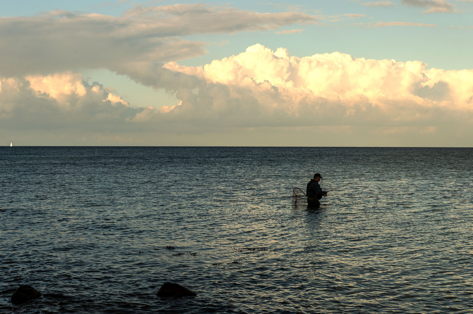 Angler in der Ostsee