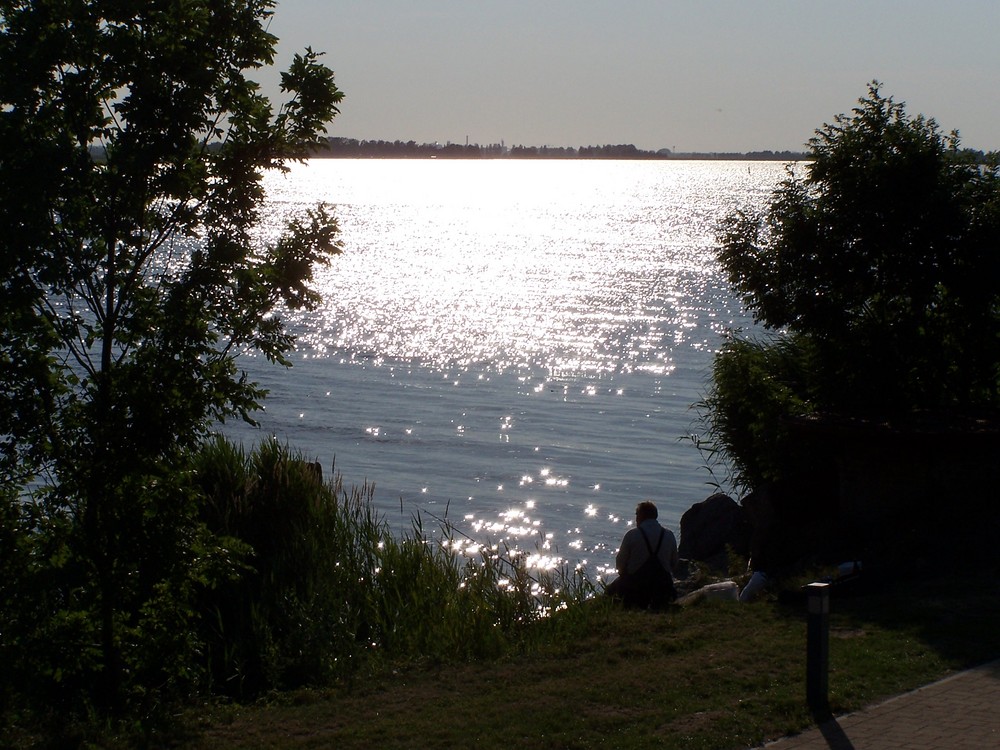 Angler zur späten Stunde in Kanin