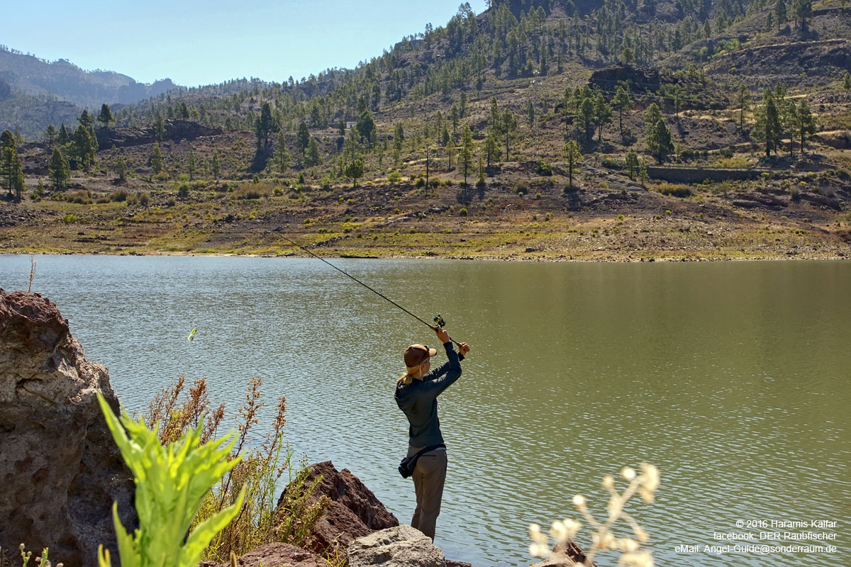 Anglerin Stausee Gran Canaria