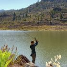 Anglerin Stausee Gran Canaria