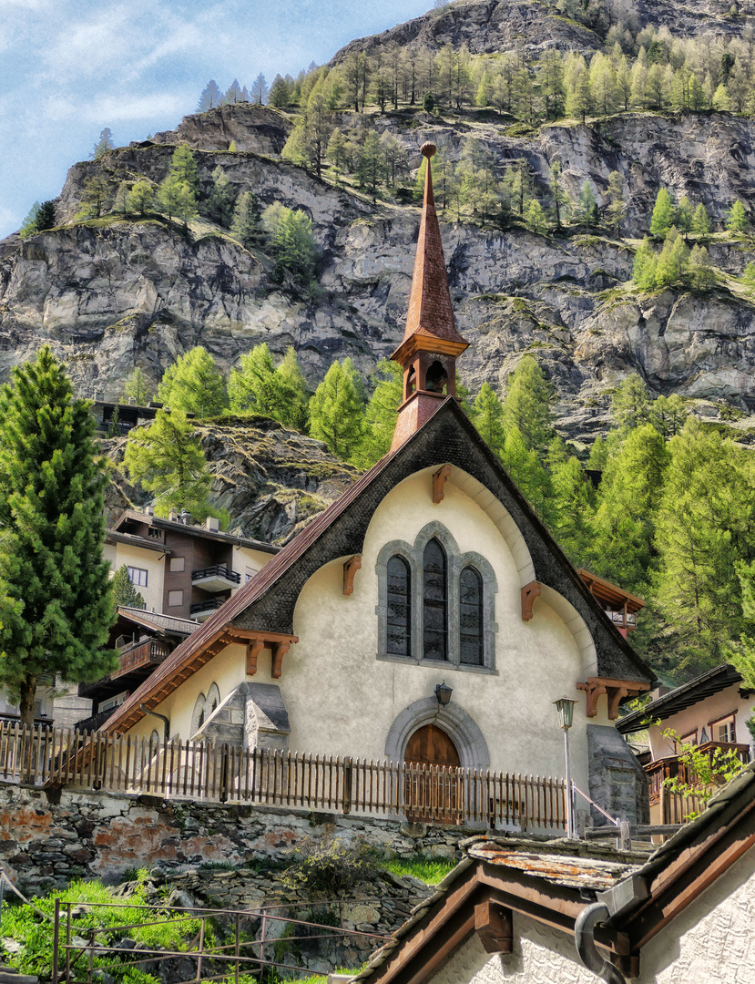 Anglikanische Kirche in Zermatt