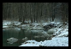Angoli di fiume d'inverno
