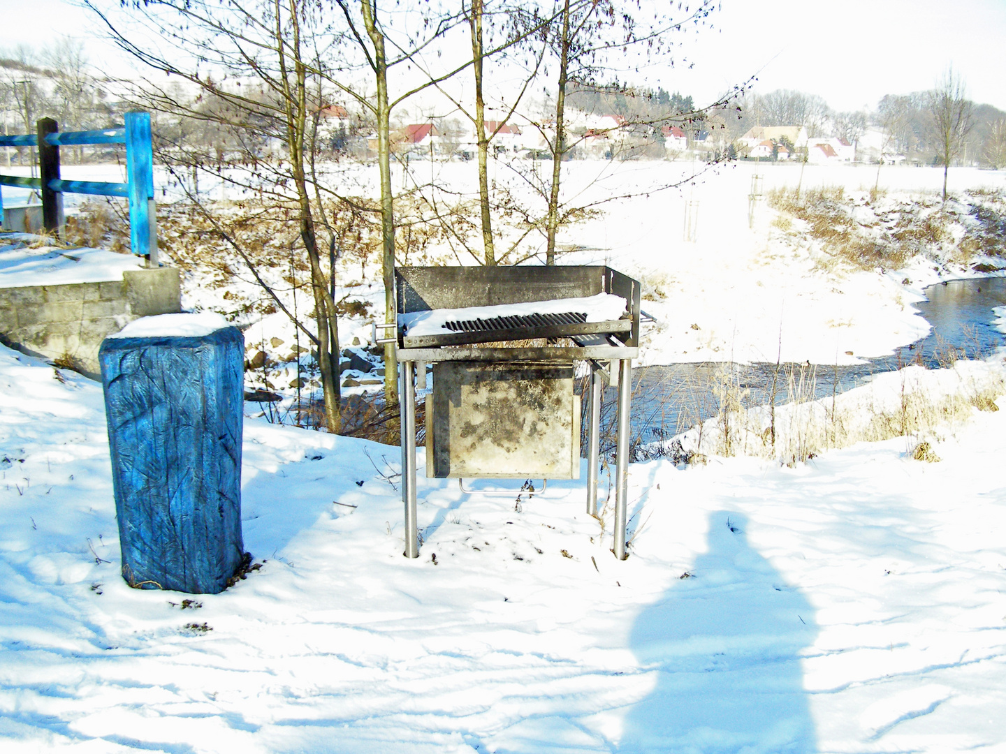 Angrillen im Schnee