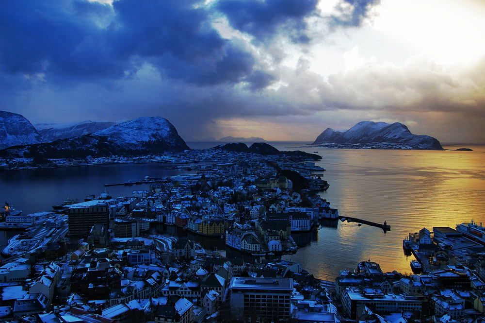 Angry clouds in ålesund, Norway