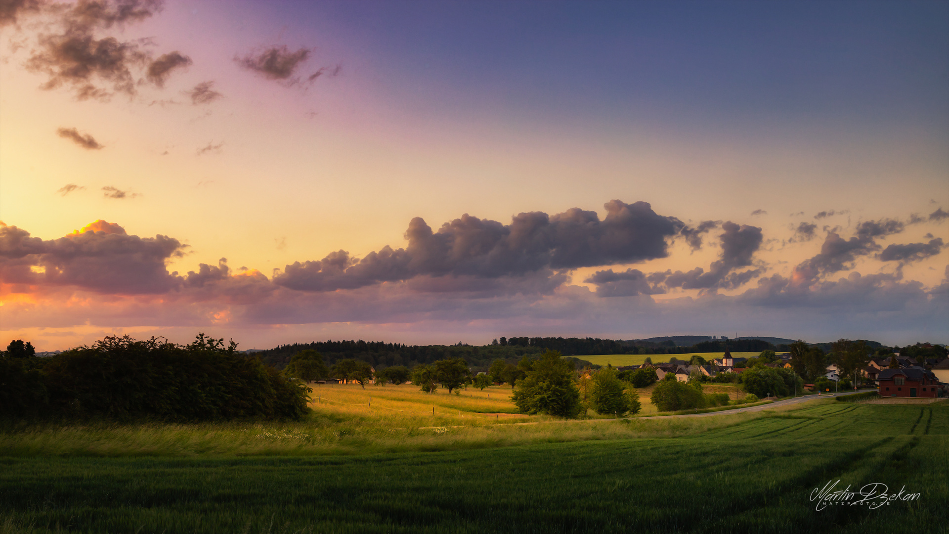 Anhausen im Abendlicht