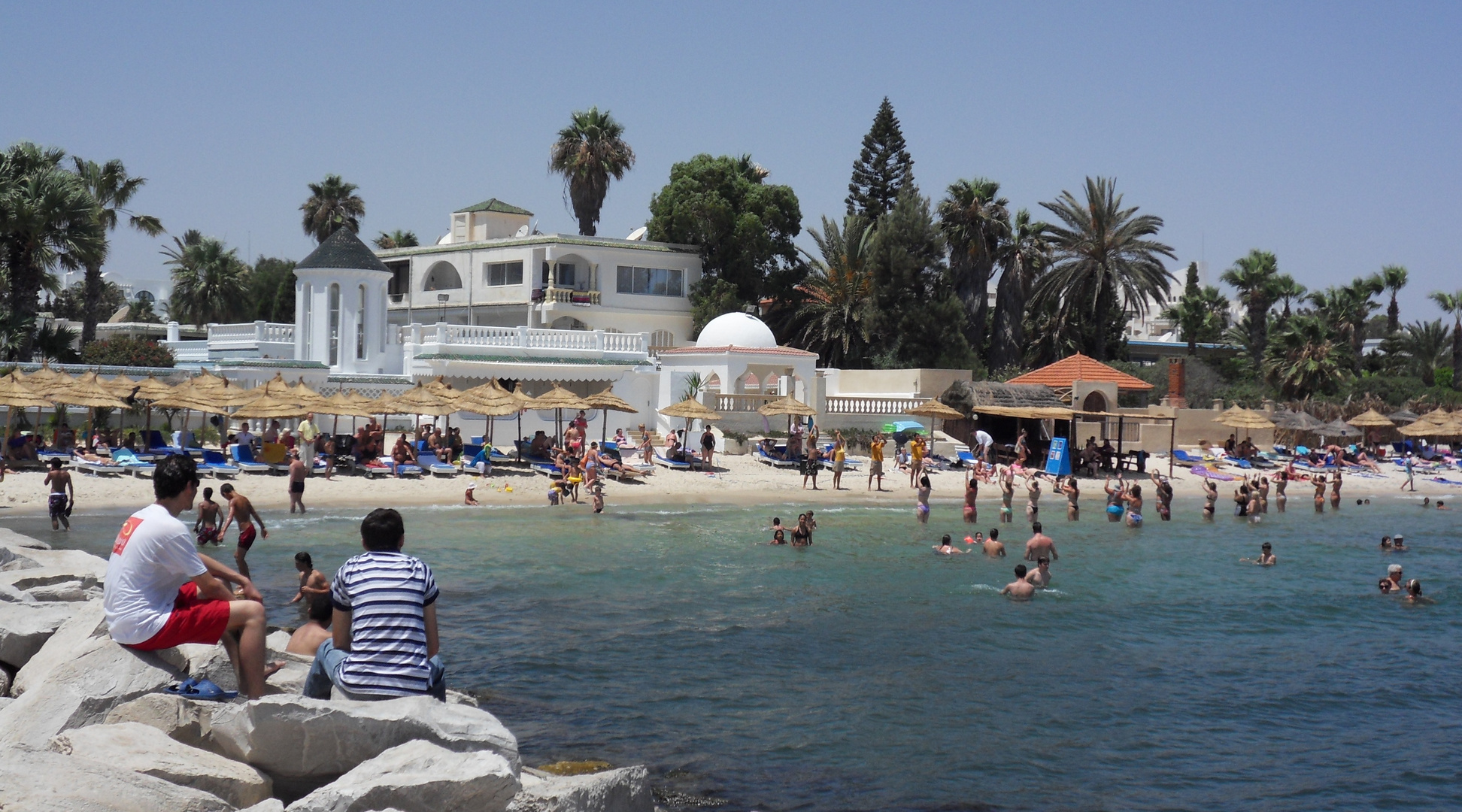 Animation am Strand von Port El Kantaoui