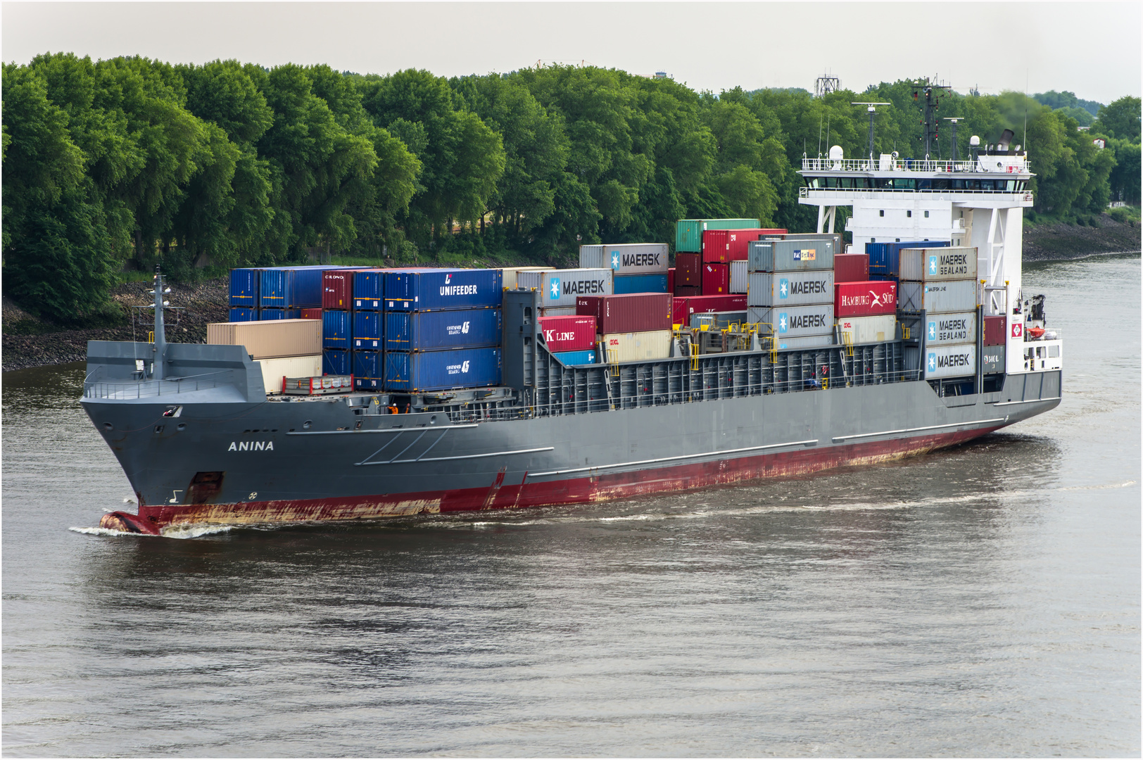 Anina - IMO 9354351 in Richtung Hamburg