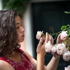 Anja mit Rosen