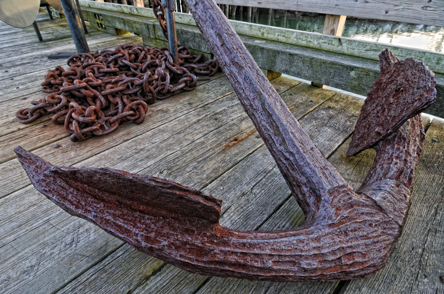 Anker am Steg der Mayflower - Plymouth New England USA