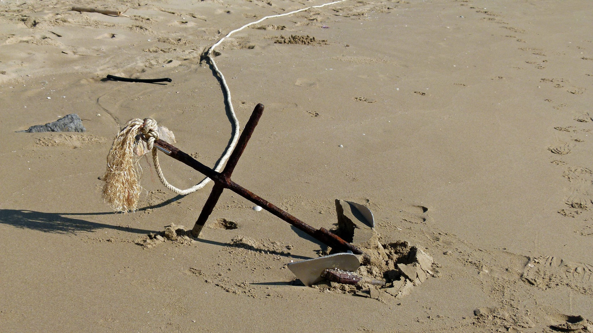 Anker am Strand