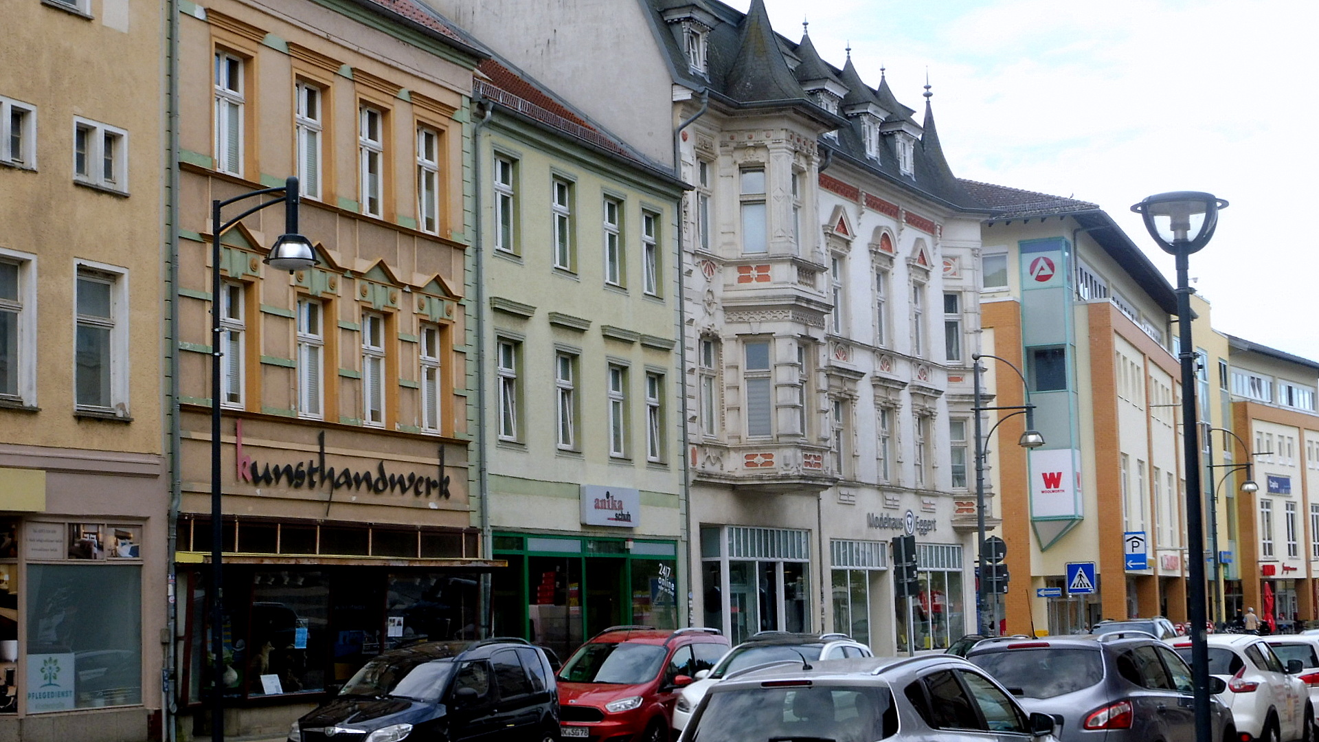 Anklam - belebte Gschäftsstraße