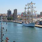 Ankommen im Hafen von Cagliari (Sardinien) / Arrivando al porto di Cagliari (Sardegna)