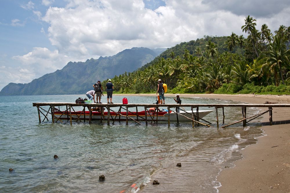 Ankunft am Mainland Insel Seram