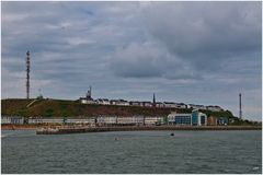 Ankunft an die Hochseeinsel Helgoland