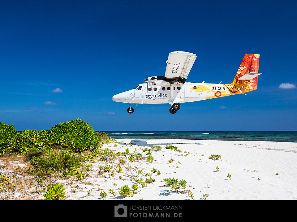 Ankunft auf Bird Island, Seychelles