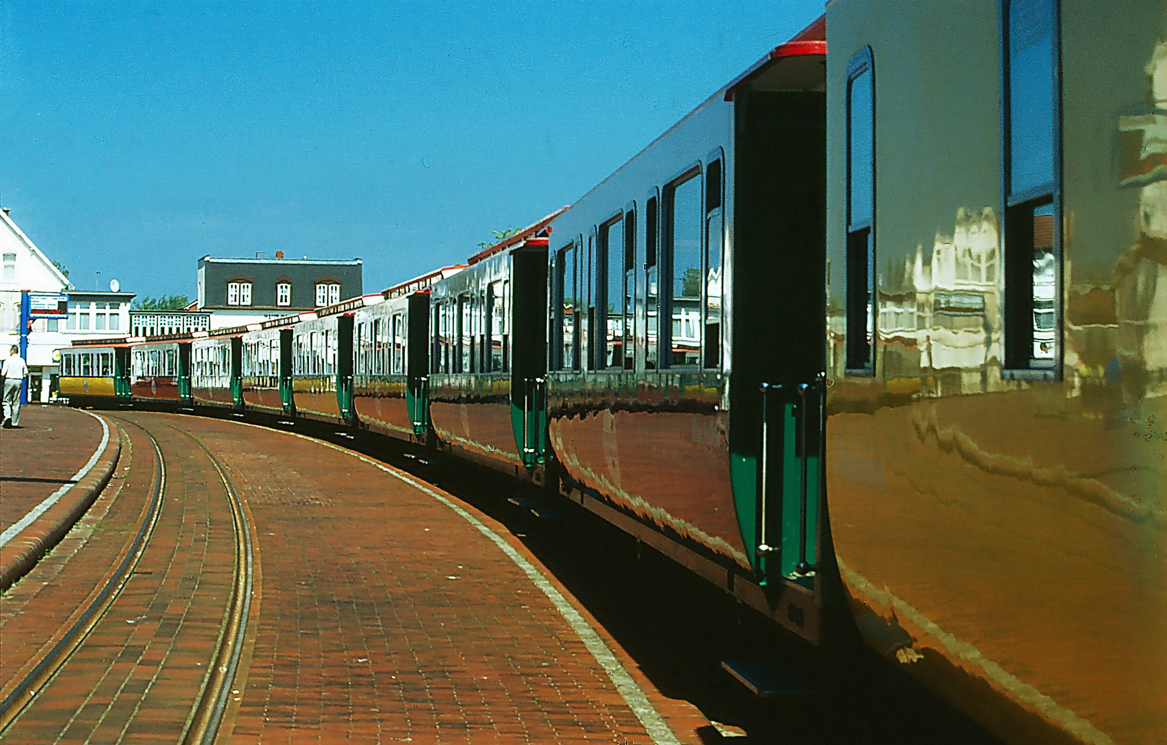 Ankunft auf Borkum im Bahnhof