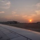Ankunft bei Sonnenuntergang in Kalkutta 