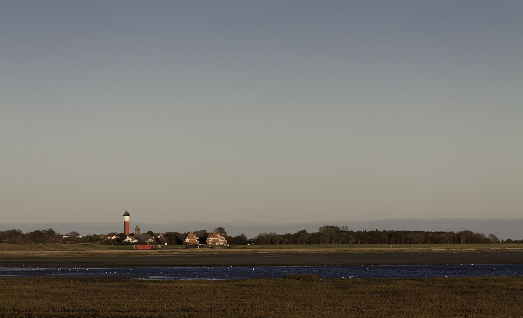 Ankunft in Abendsonne