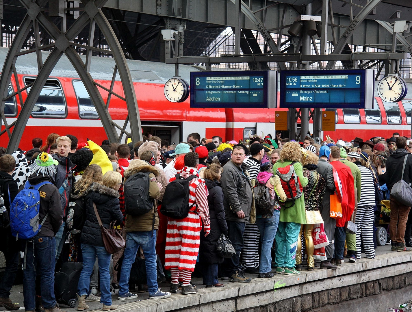 Ankunft Köln Karneval