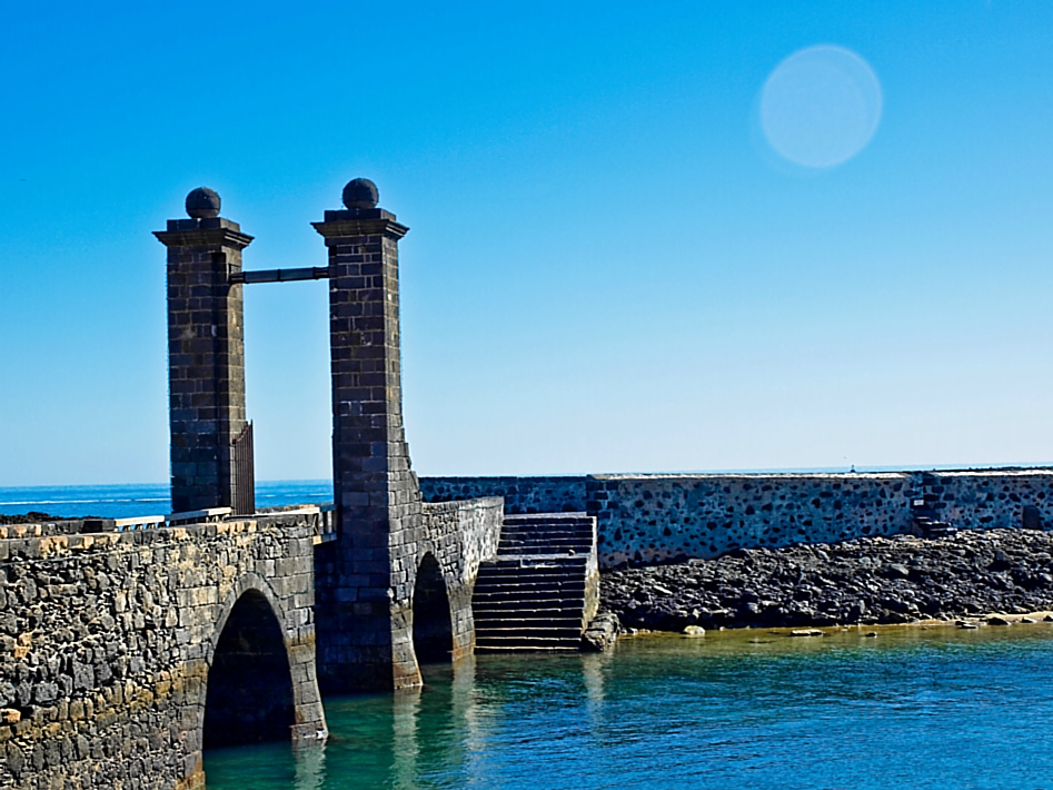 Anlage des Castillo de San Gabriel -Zugbrücke-