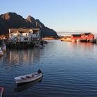 Anleger Henningsvær, Lofoten, Nordland, Norwegen