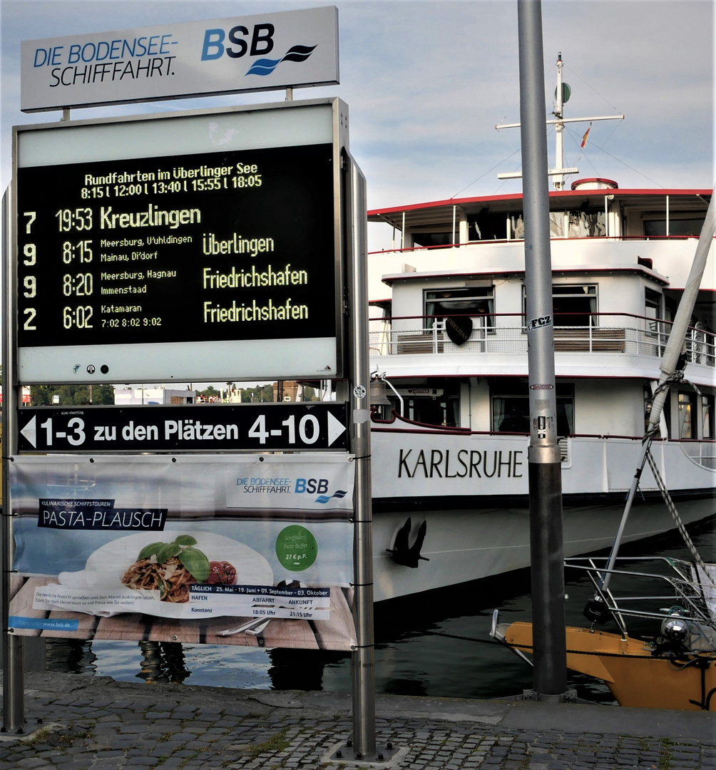 Anleger Konstanz 2019 - Die "MS Karlsruhe" hat schon Feierabend