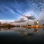 Anlegesteg / Hafen an der Maas in Roermond /NL