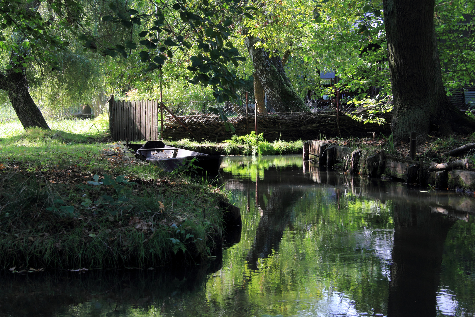 Anlegestelle im Spreewald bei Lübbenau