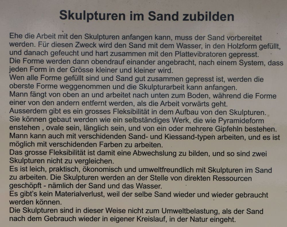 Anleitung zum Bau von Sandskulpturen