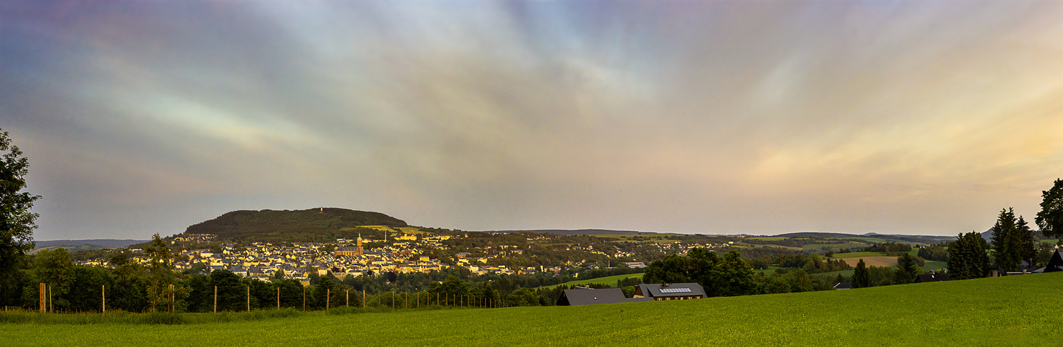 Annaberg Buchholz im Abendlicht