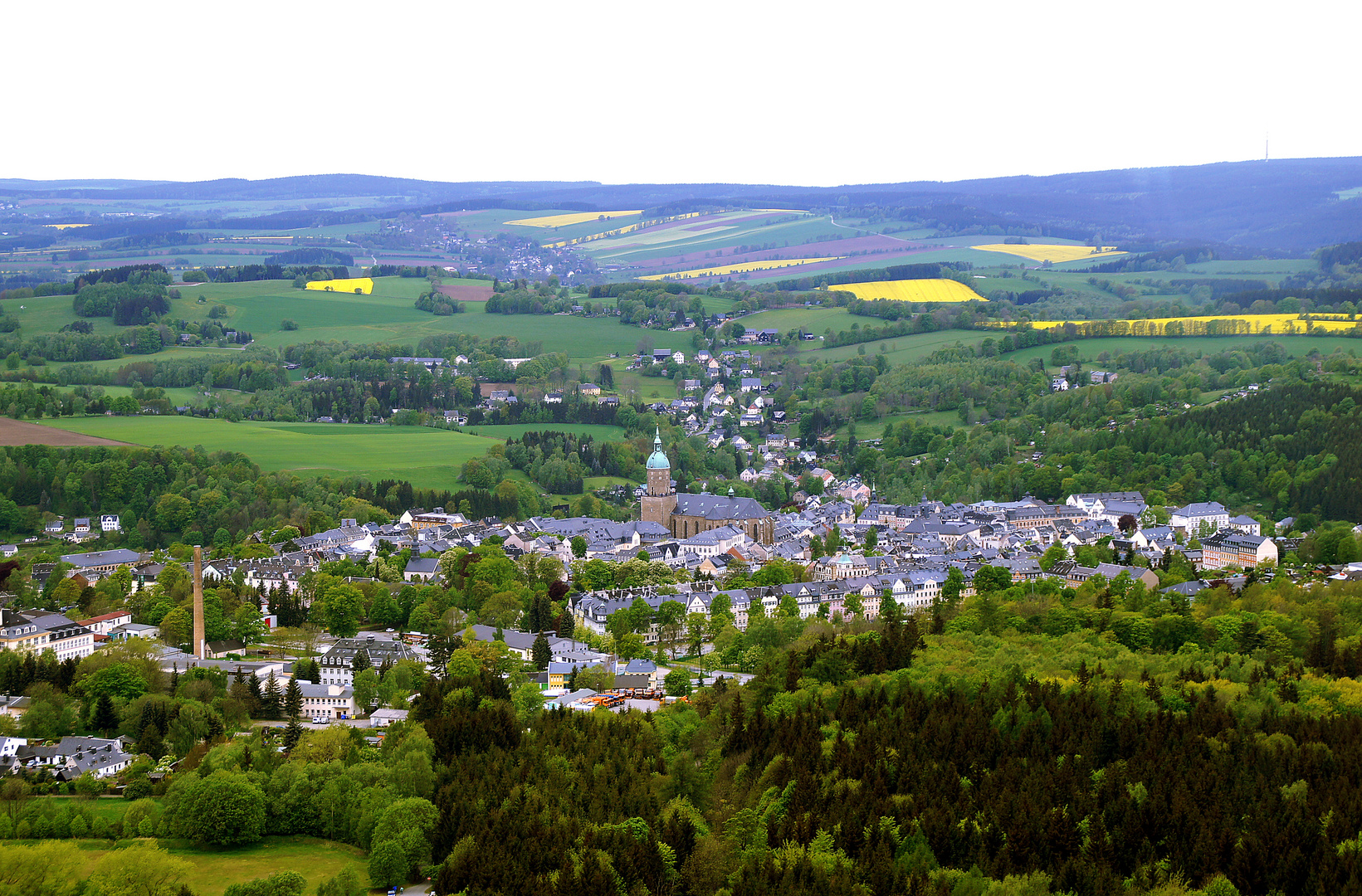 Annaberg-Buchholz, vom Pöhlbergturm aus gesehen