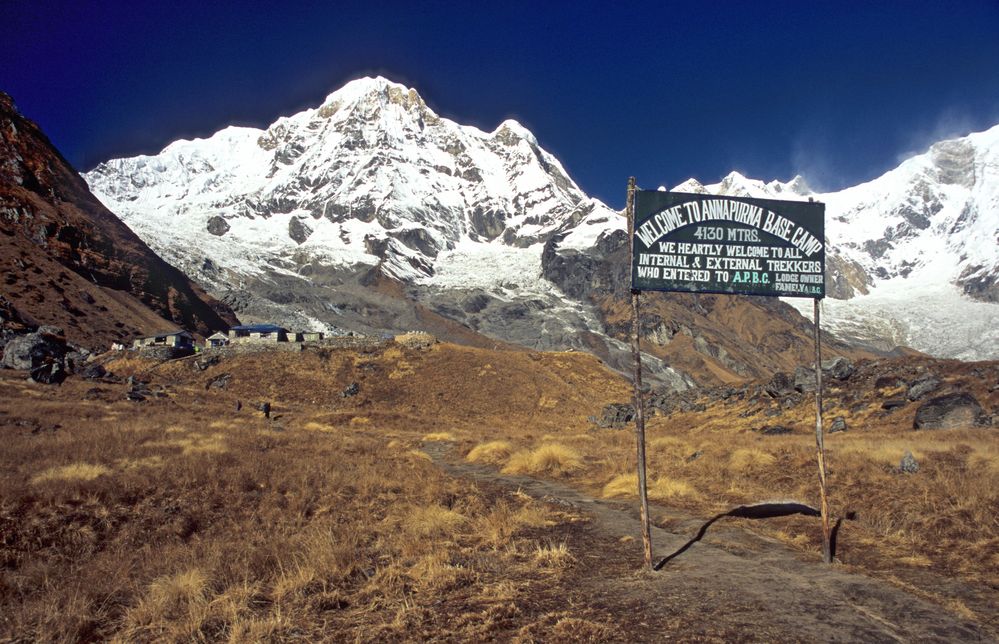 Annapurna Base Camp (4130 m) und Annapurna South (7219 m)