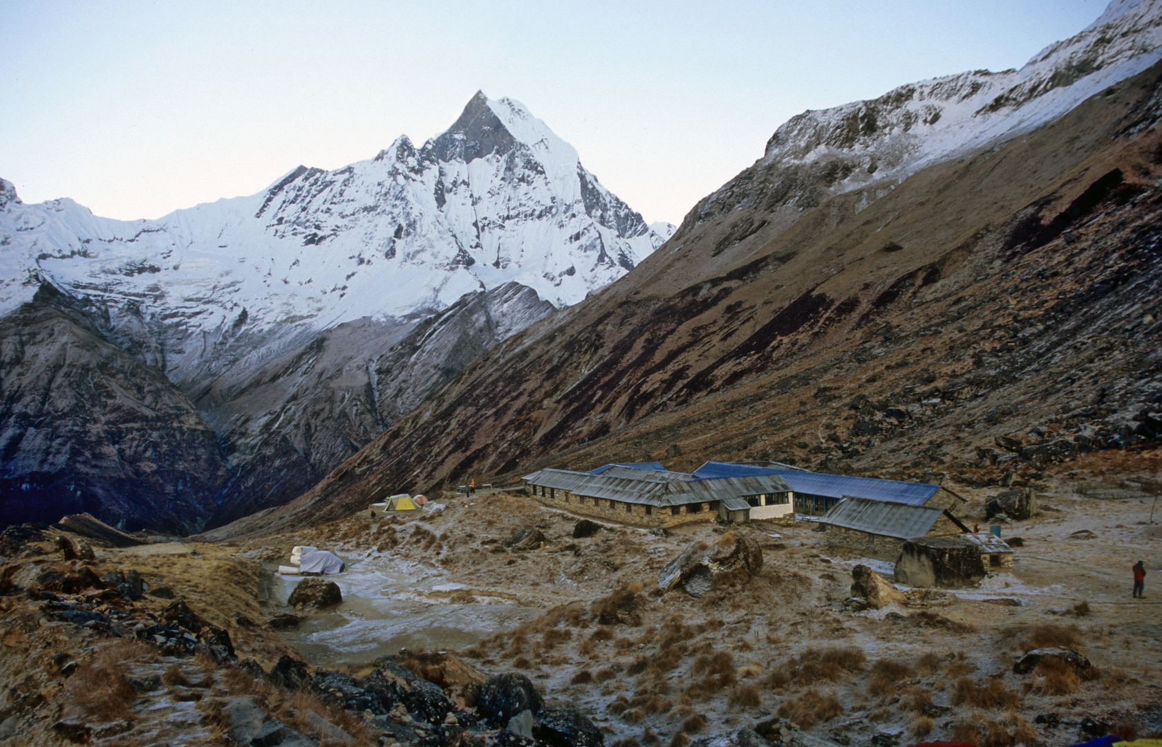 Annapurna Base Camp (4130 m) und Machhapuchre (6997 m)
