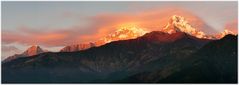 Annapurna South im letzten Abendlicht