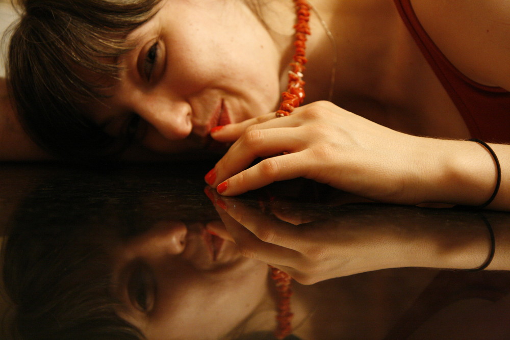 anne marie on granite counter top