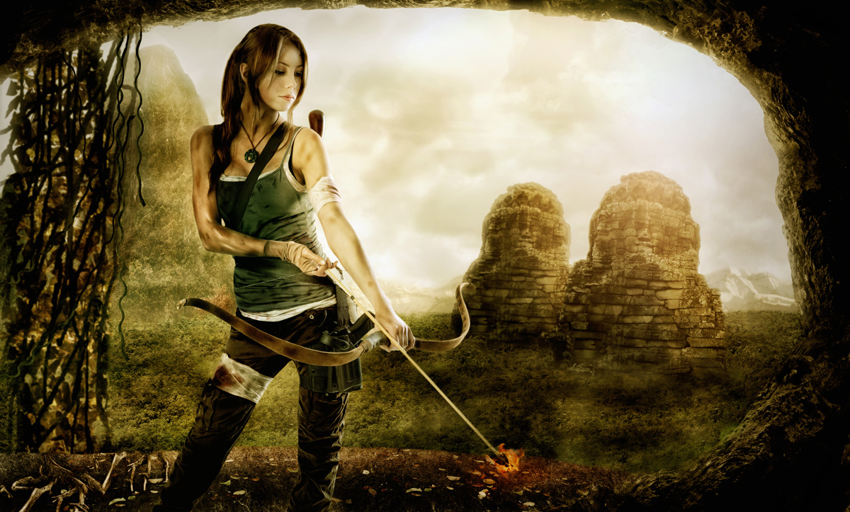 Annie as Lara Croft