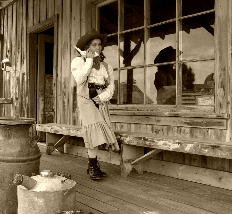 Annie Oakley or "The long hand of the law"