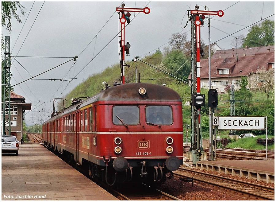 Anno 1984: Altbau-Triebwagen in Seckach