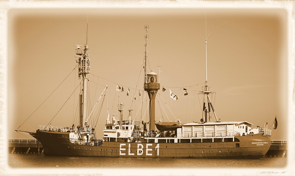 Anno dazumal :-) Das Feuerschiff Elbe I - Bürgermeister O`SWALD II