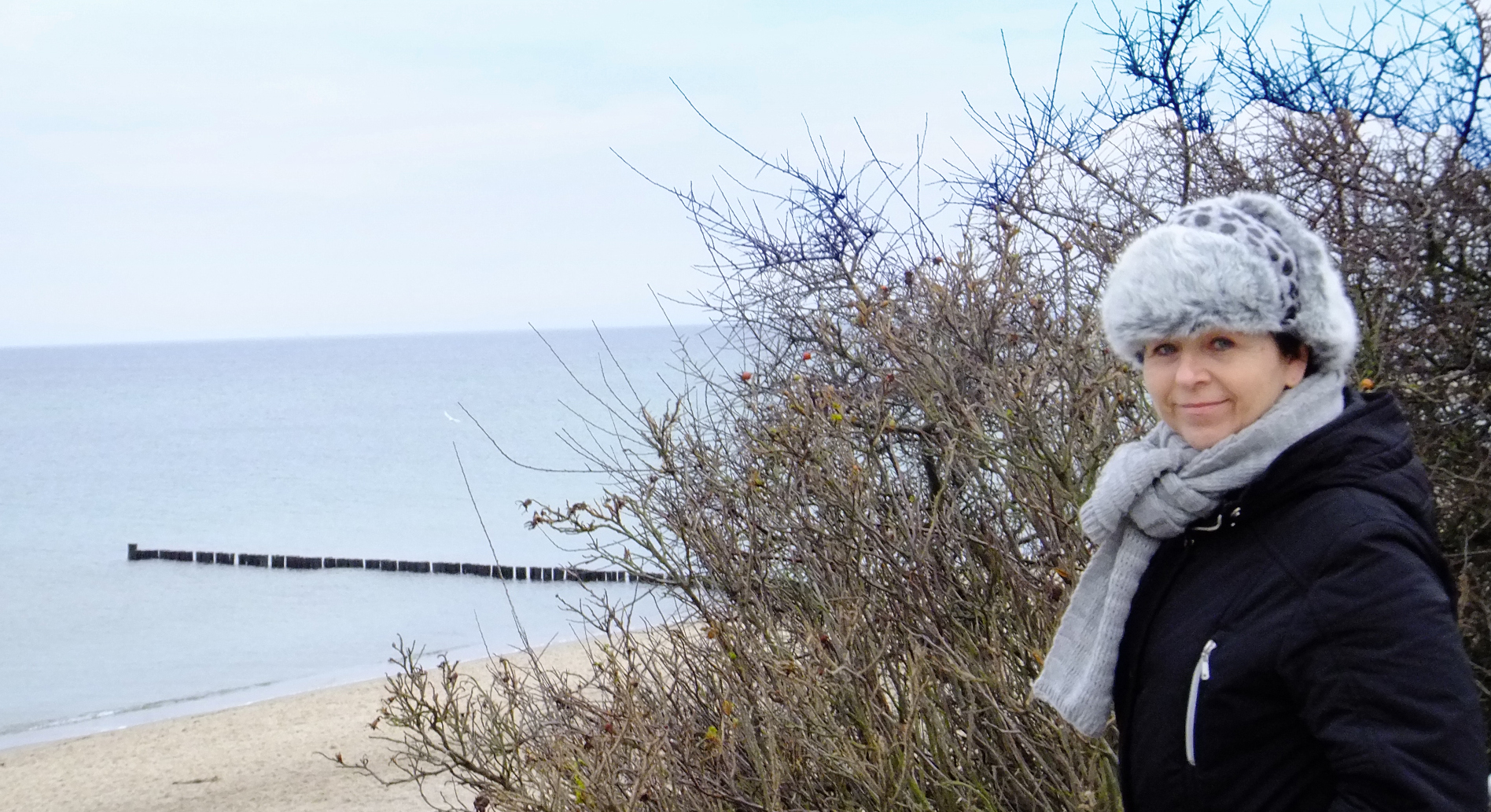 Anny im Winter an der Ostsee