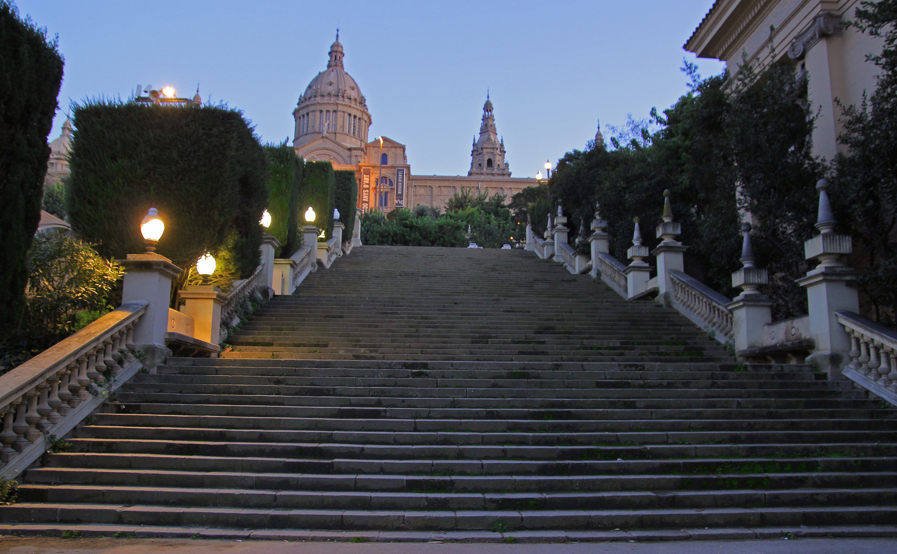 Anochece en el MNAC...(Barcelona)