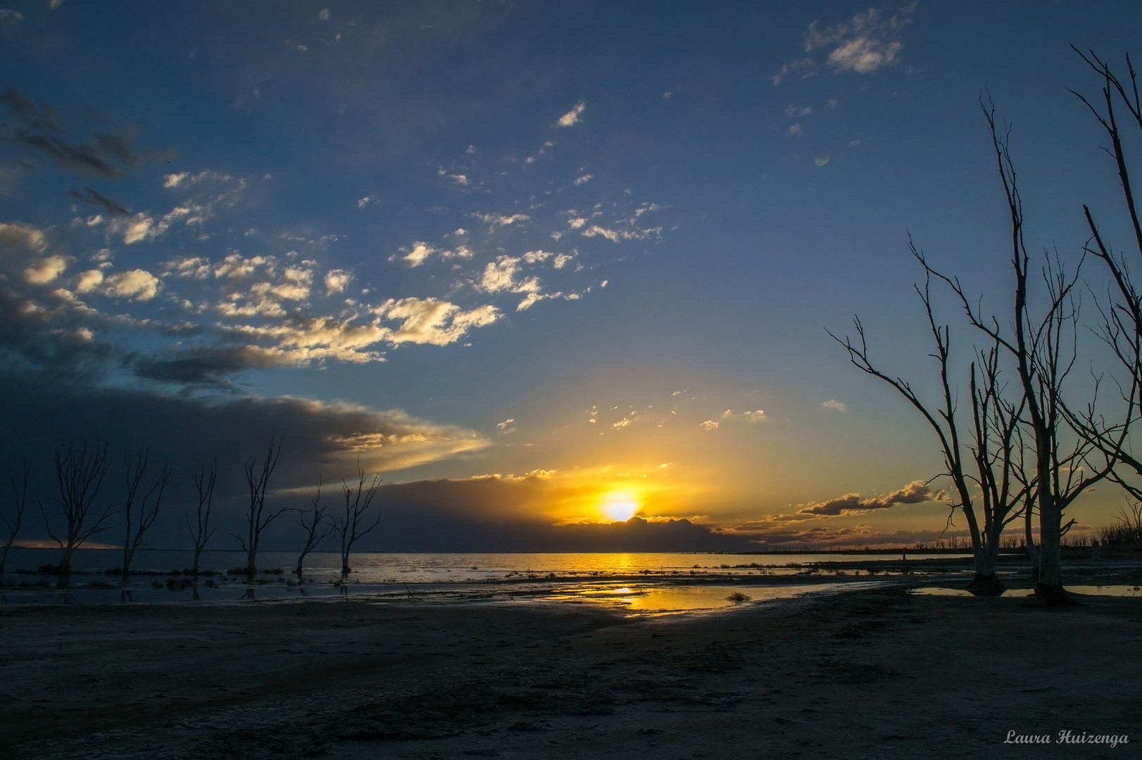 Anochecer en Epecuén