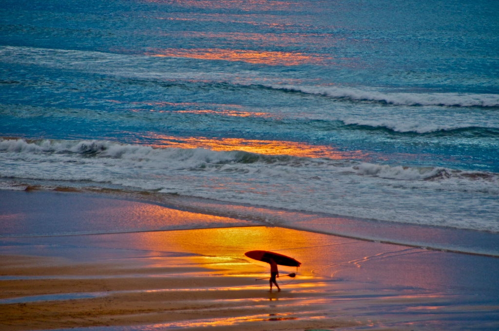 Anochecer en Zarautz