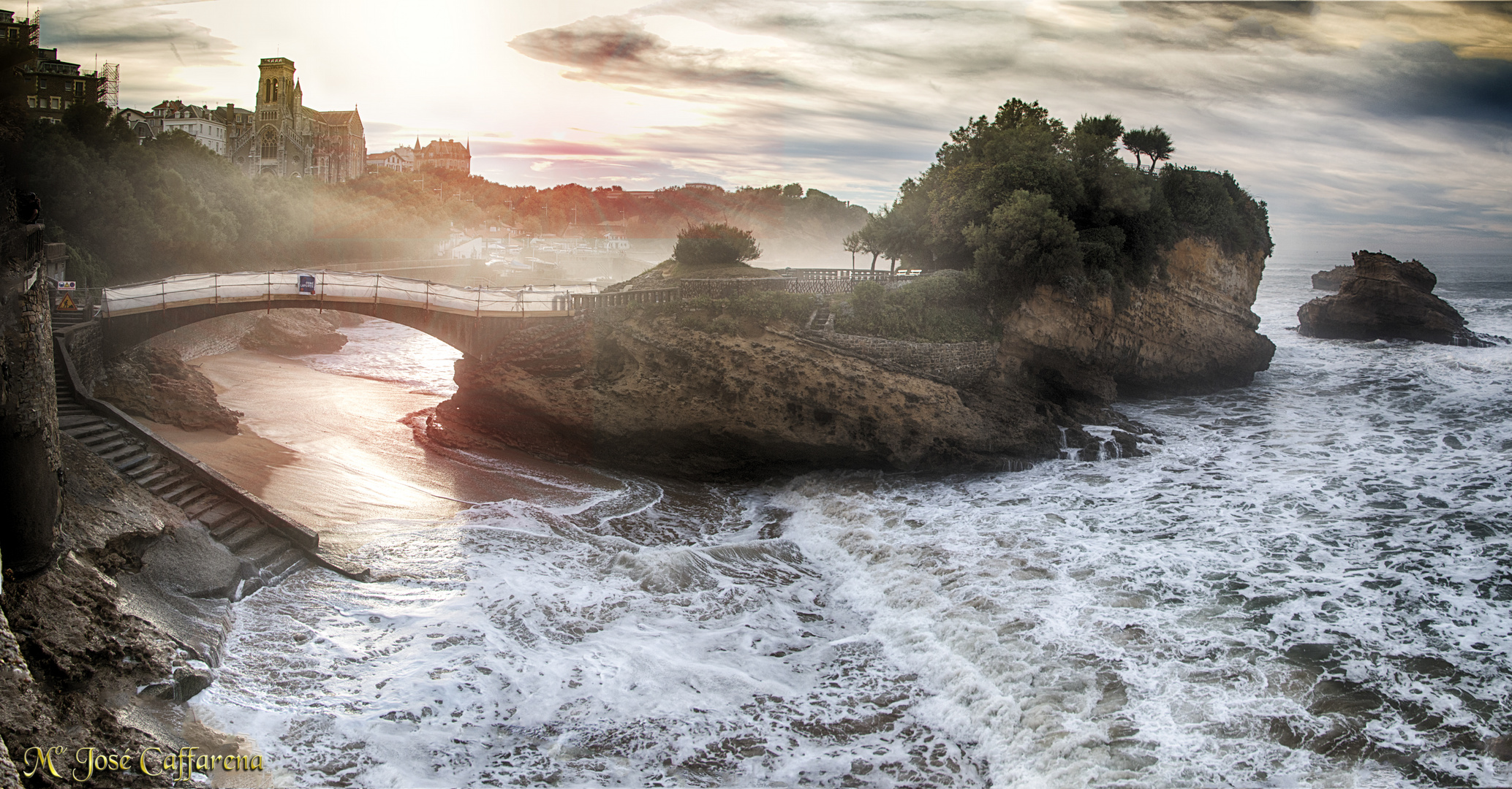 Anocheciendo en Biarritz