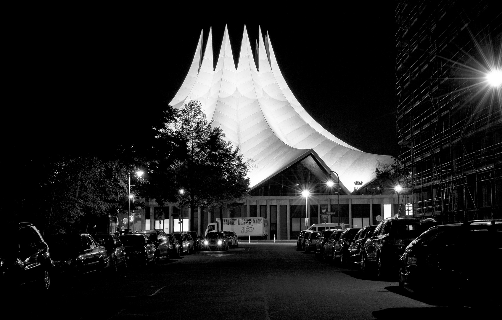 Another street view of Tempodrom - Berlin festival of lights 2011