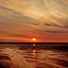 another sunset view at Blackpool beach uk