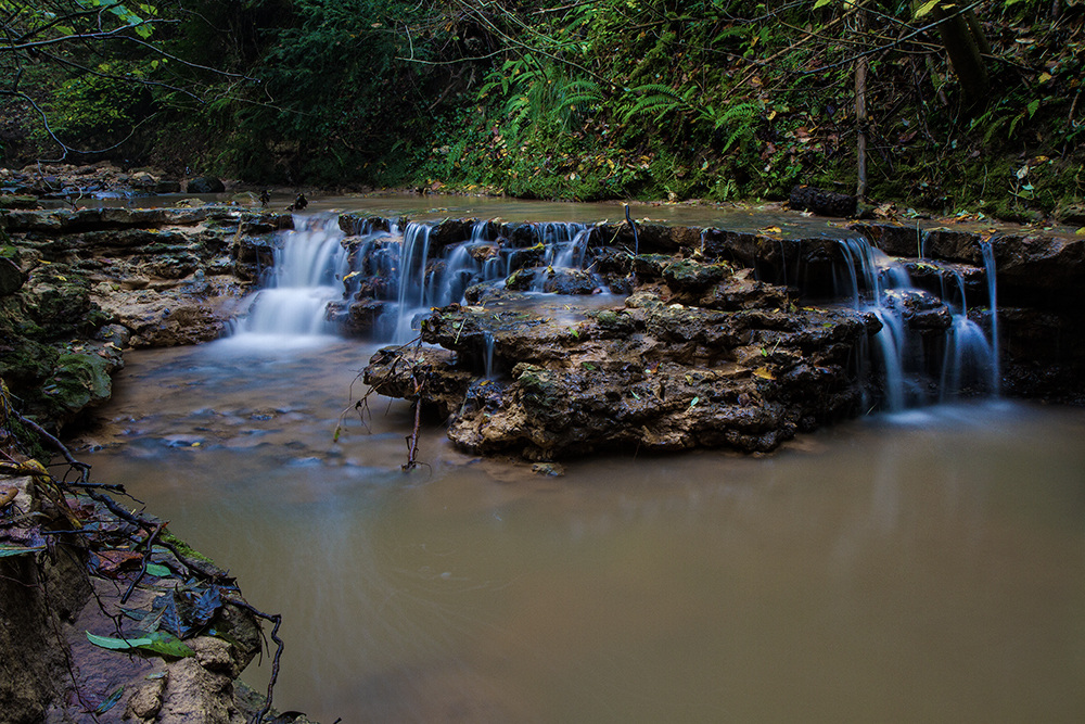 Another view of the small waterfall