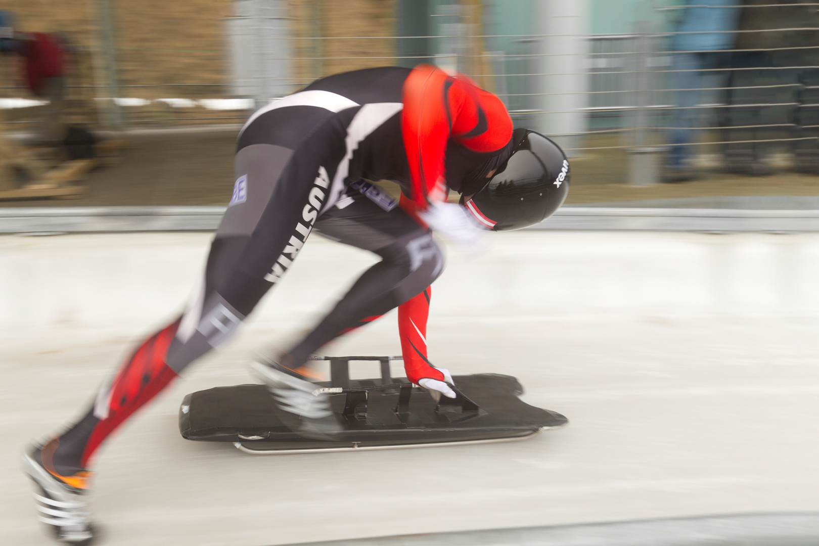 Anschub beim Skeleton