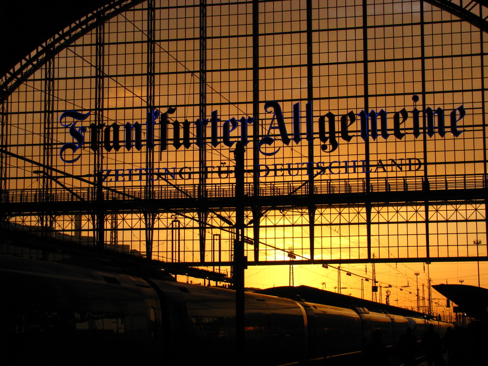 Ansicht Ein- und Ausfahrt Frankfurt/M Hauptbahnhof